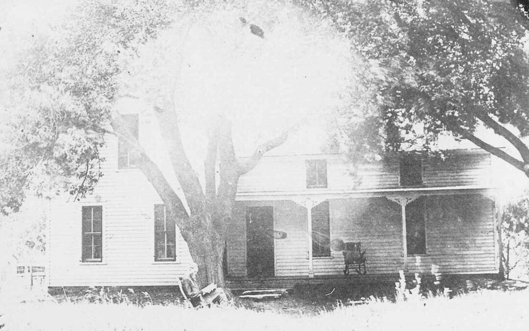 1897 Albert Rogler in front of second Rogler house, July