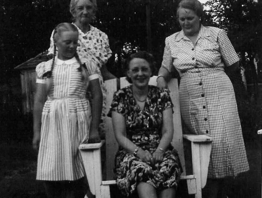 1948 Mary Ann Rogler, Jennie Wood, Helen Rogler, Mary Price Rogler