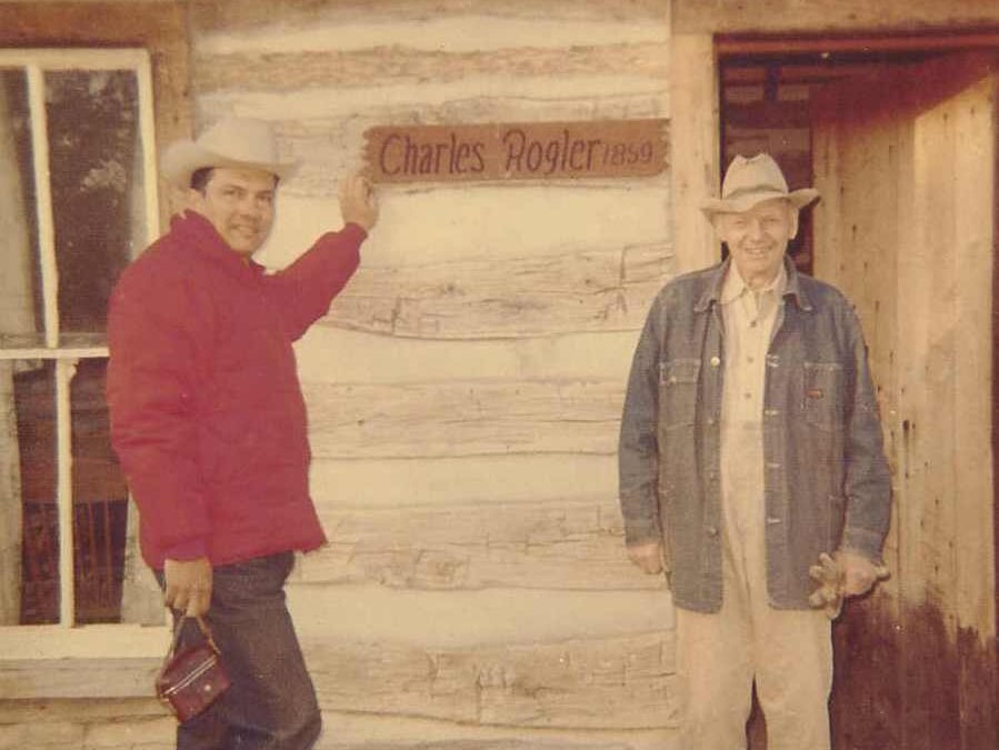 1964 December, Charlito Rogler, grandson of Albert, with Henry Rogler