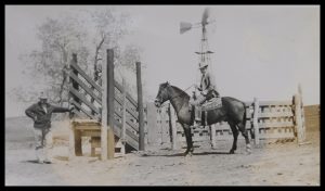 Paul Seeley on horseback, antique photo