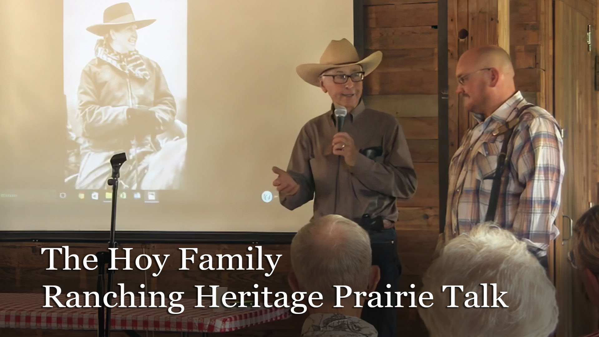 The Hoy family presenting at Pioneer Bluffs